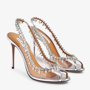 NWT! AQUAZZURA Temptation crystal sandals